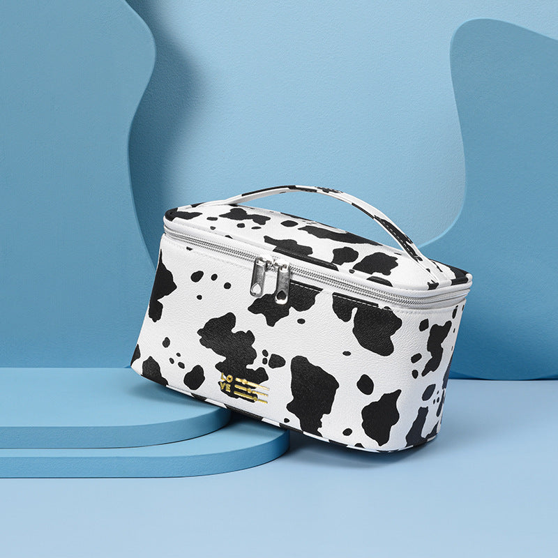 Wholesale Cow Pattern Creative Waterproof PU Storage Bag