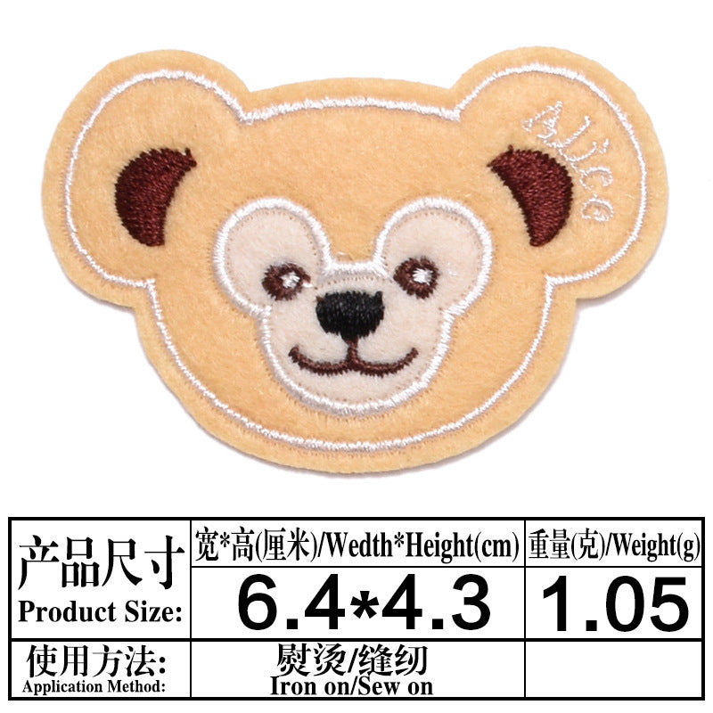 Wholesale Cartoon Animal Embroidered Patches Chic Cloth Applique For Jeans DIY Clothing Decorative Accent Gift Boutique Resale