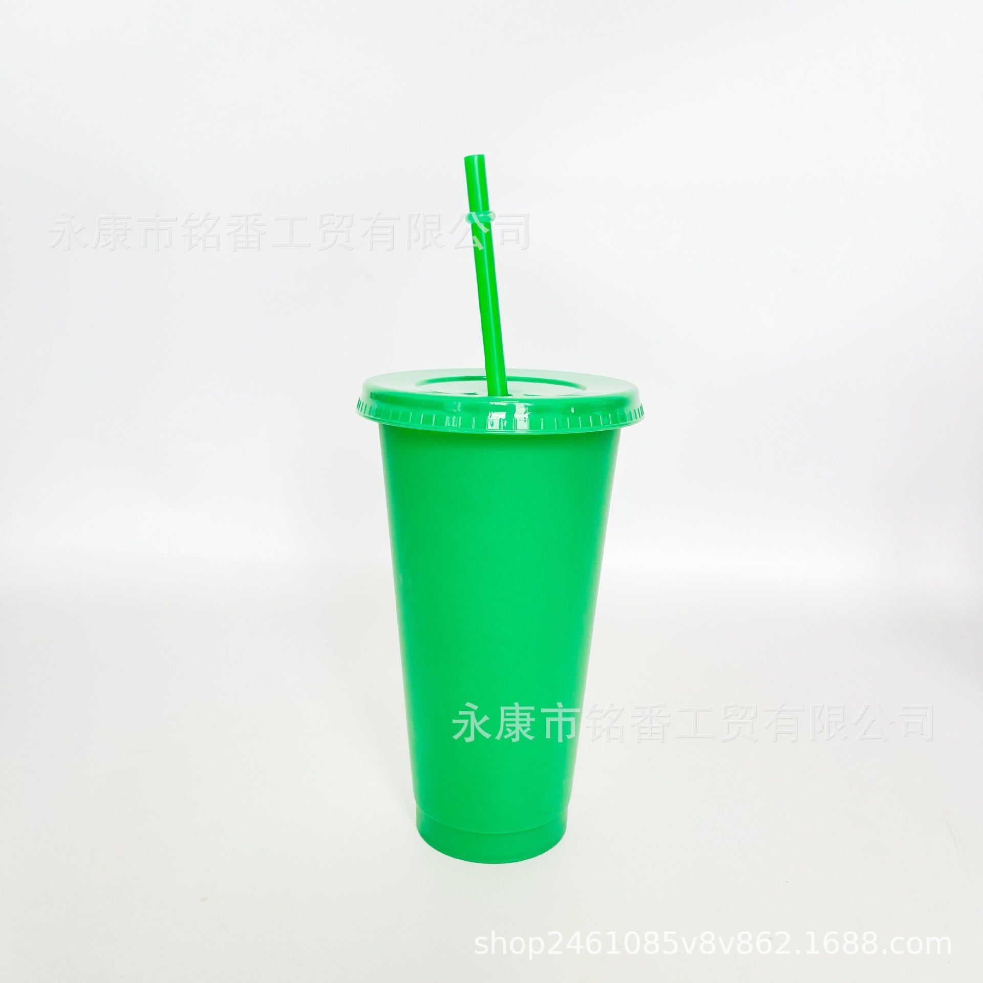 Wholesale 5pcs 24OZ solid color PP plastic large capacity 710ml straw cup
