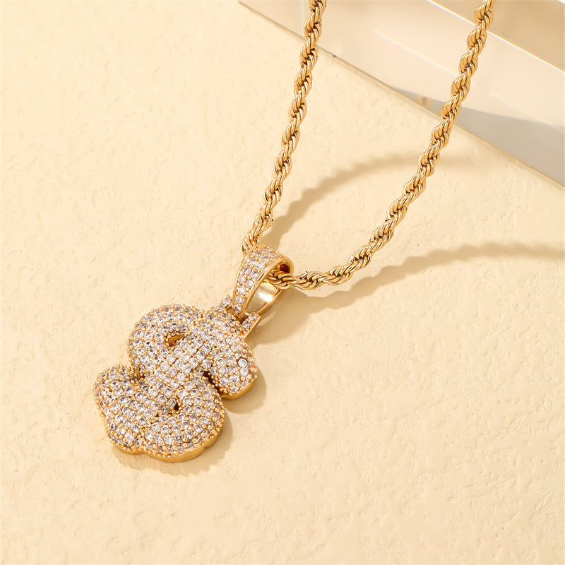 Wholesale Gold Bear Cross Copper Necklace