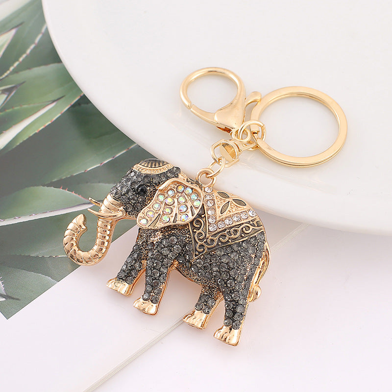 Wholesale Elephant Diamond Zinc Alloy Keychains