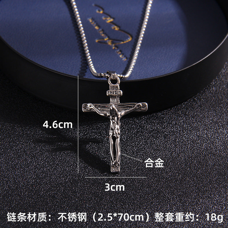 Wholesale Cross Necked Sweaters Stainless Steel Necklace
