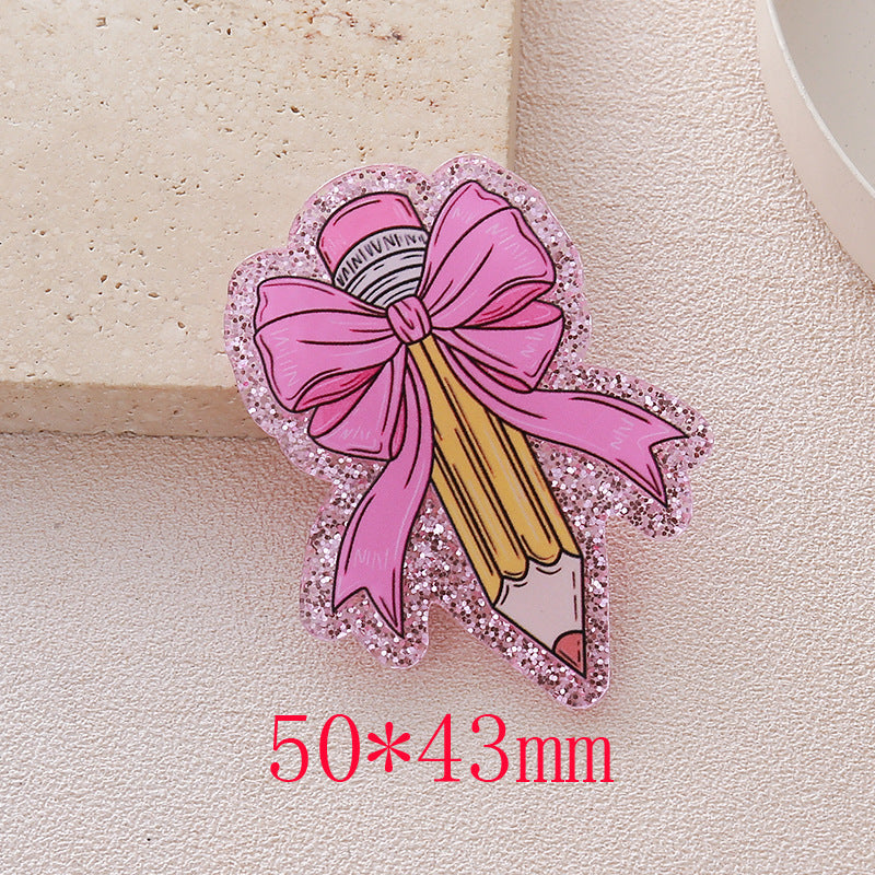 Wholesale 10pcs Cartoon Bow DIY Acrylic Flatback