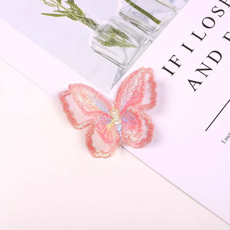 Wholesale 10pcs Colorful double layer fantasy embroidered butterfly patch