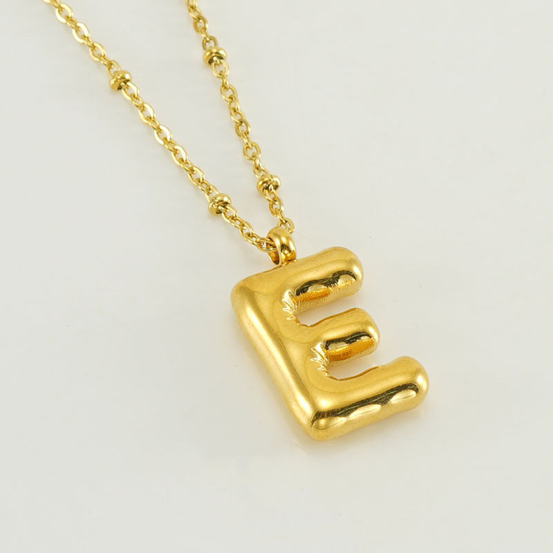 Wholesale Bubble Letter 18K Stainless Steel Necklace