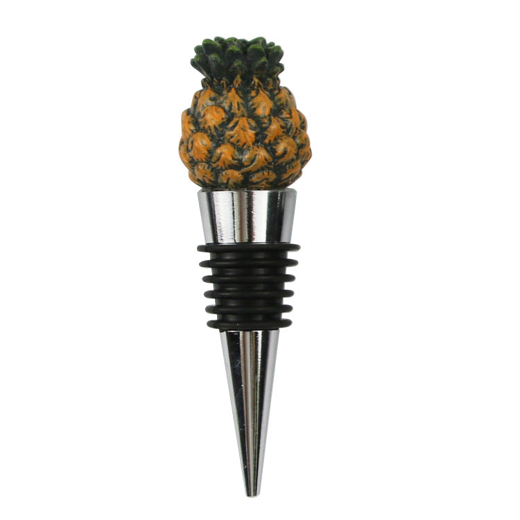 Wholesale  Fruit Wine Red Wine Stopper Pineapple Lemon Red Wine Stopper
