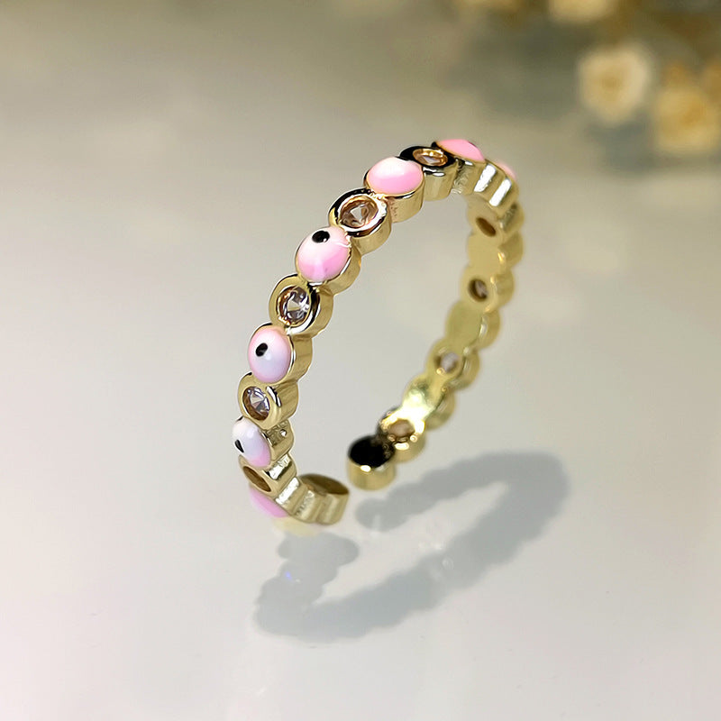 Old Style al por mayor NUEVA imagen del ojo de diablo anillo de cobre