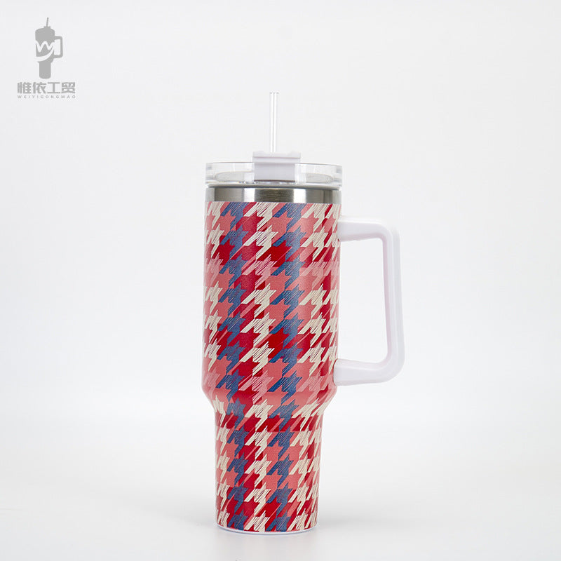 Wholesale Tumbler 40oz Stainless Steel Insulation and Cold Storage Car Handle Ice Tycoon Car Cup