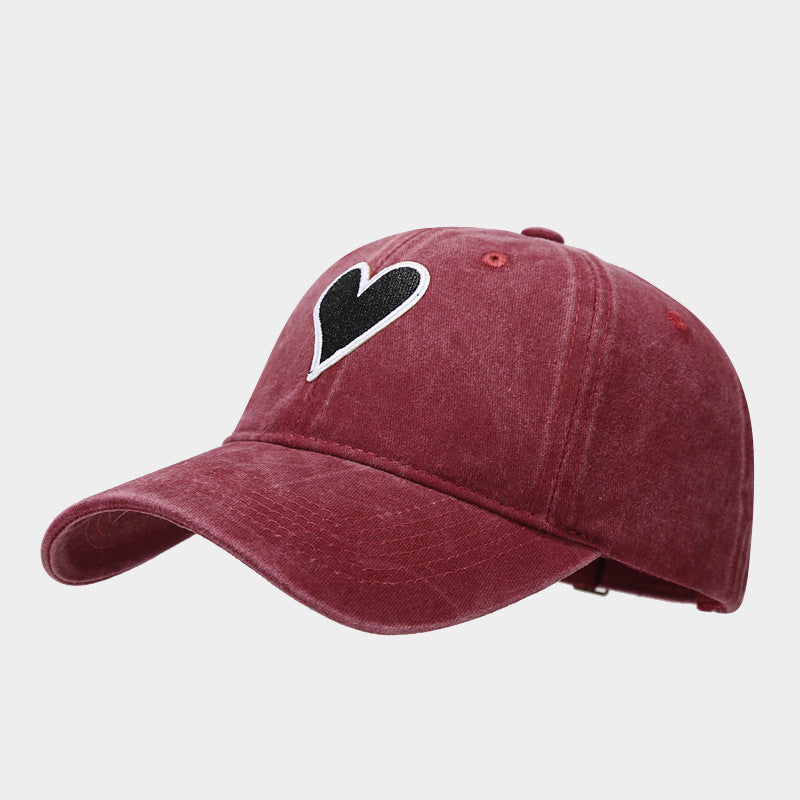 Wholesale Love Embroidery Label Washed Old Cotton Baseball Hat