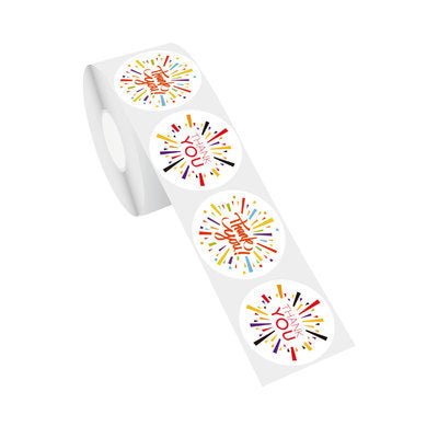 Wholesale Coated Paper Self-adhesive Round Bronzing Thank You Sticker