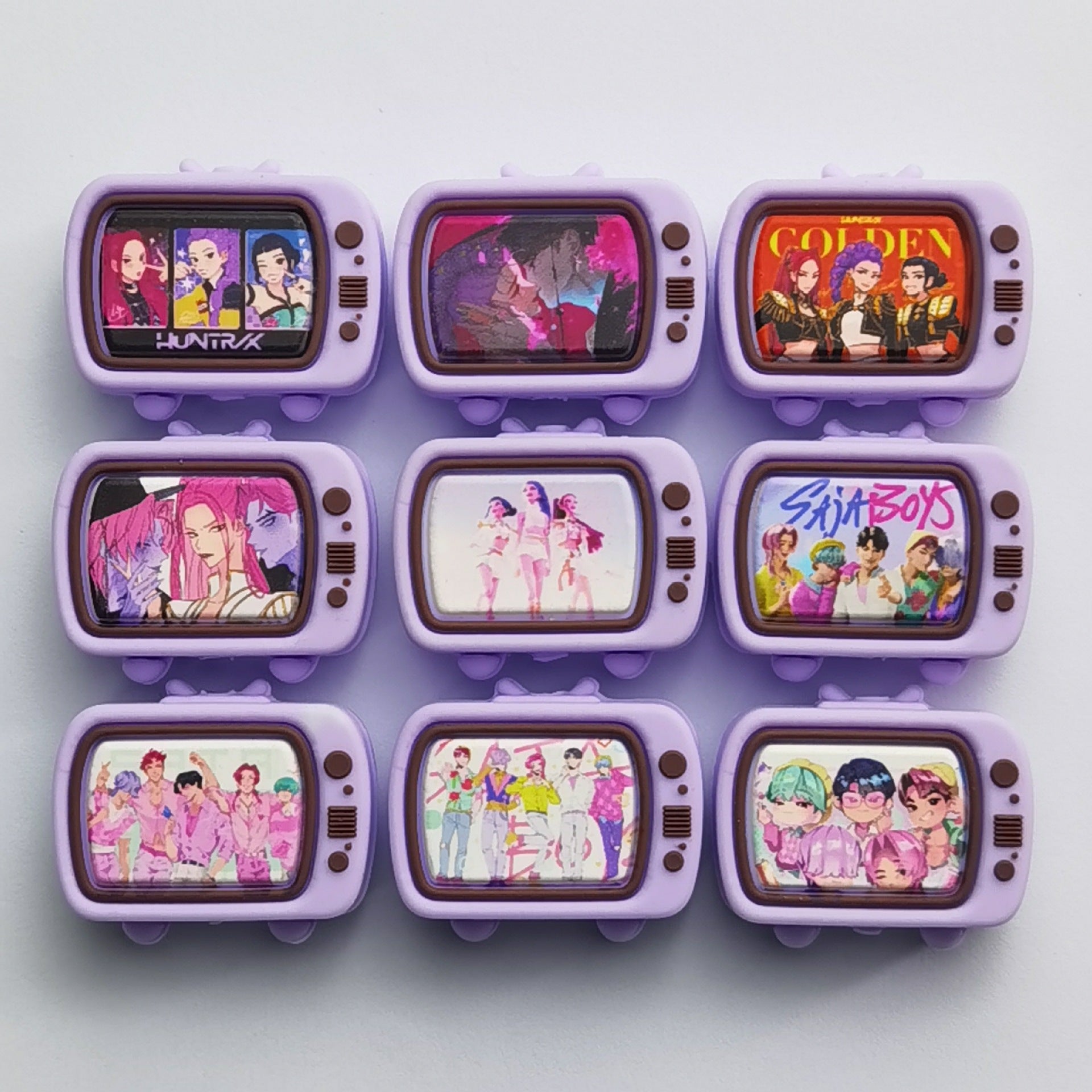 Wholesale 30pcs/pack Silicone printed 3D TV silicone jewelry loose beads