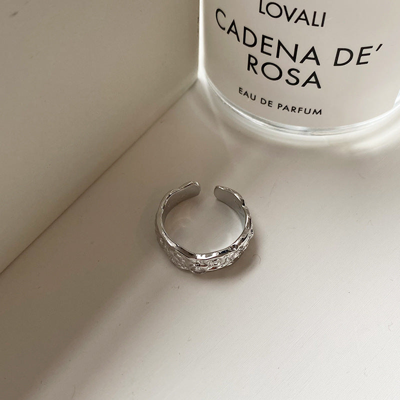 Wholesale Brass Plated Genuine Gold Pleated Open Ring