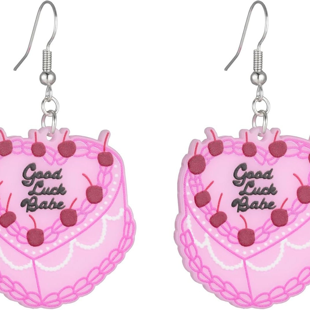 Wholesale Valentine' s Day Love Heart Letter Earrings Acrylic Love Earrings