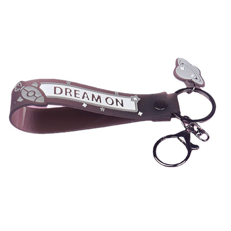 Wholesale PVC Astronaut Soft Rubber Rope Keychain