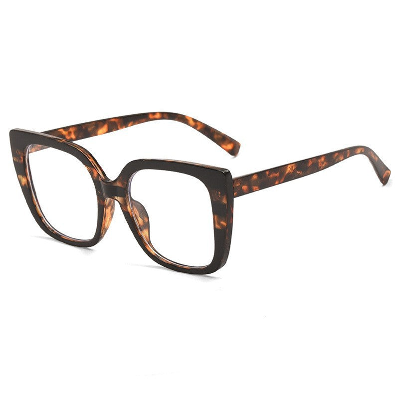 Wholesale Leopard print frame flat glasses anti-blue light glasses frame