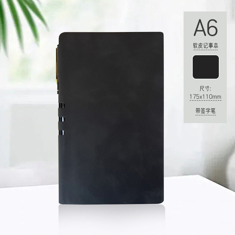Wholesale A6 notebook with leather cover,  small notebook