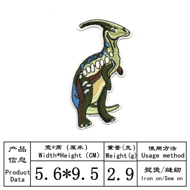 Wholesale 16 Pack Cartoon Dinosaur Embroidery Patches Iron On Appliques Decorative Sew On Badges For Clothing Towels Hats DIY Craft Gift