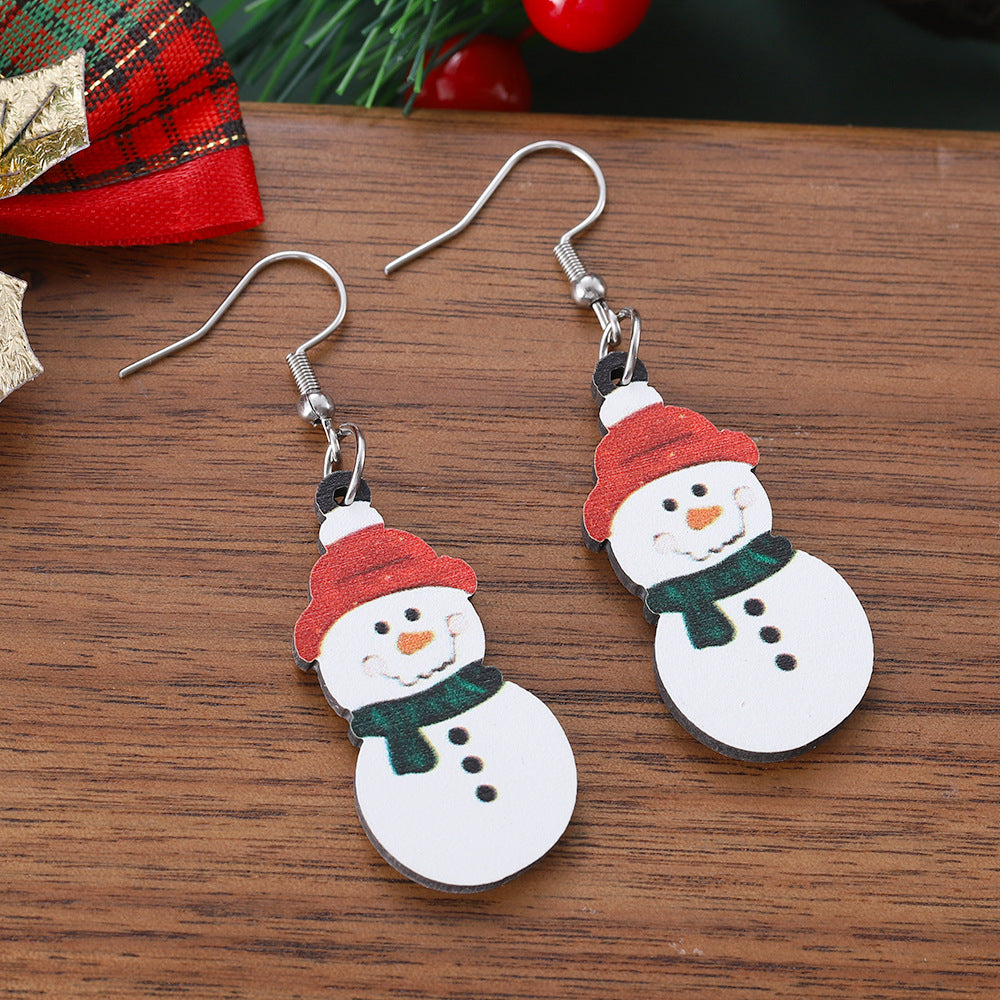 Wholesale Cute Christmas hat,  f,  snowman pendant earrings
