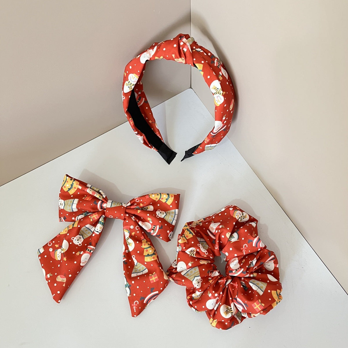 Wholesale 3PCS fabric knotted wide-brimmed headband hairband hairpin combination set