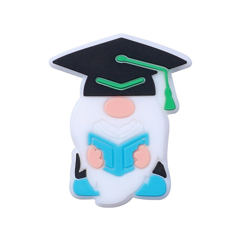 Wholesale 20PCS/PACK Graduation Season Cartoon Dwarf Silicone Beads