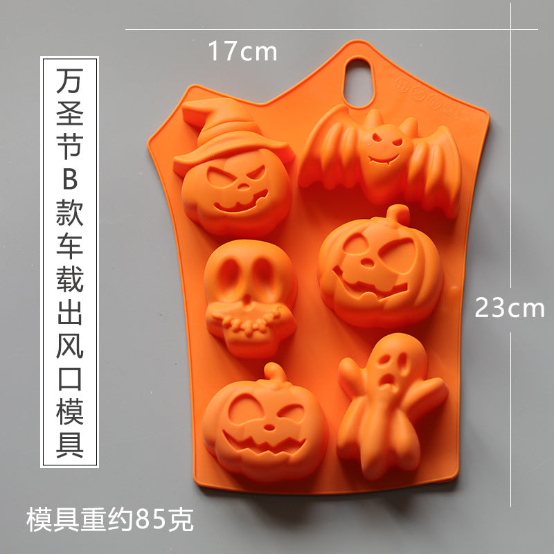 Wholesale Halloween Aromatherapy Gypsum Pumpkin DIY Silicone Mold