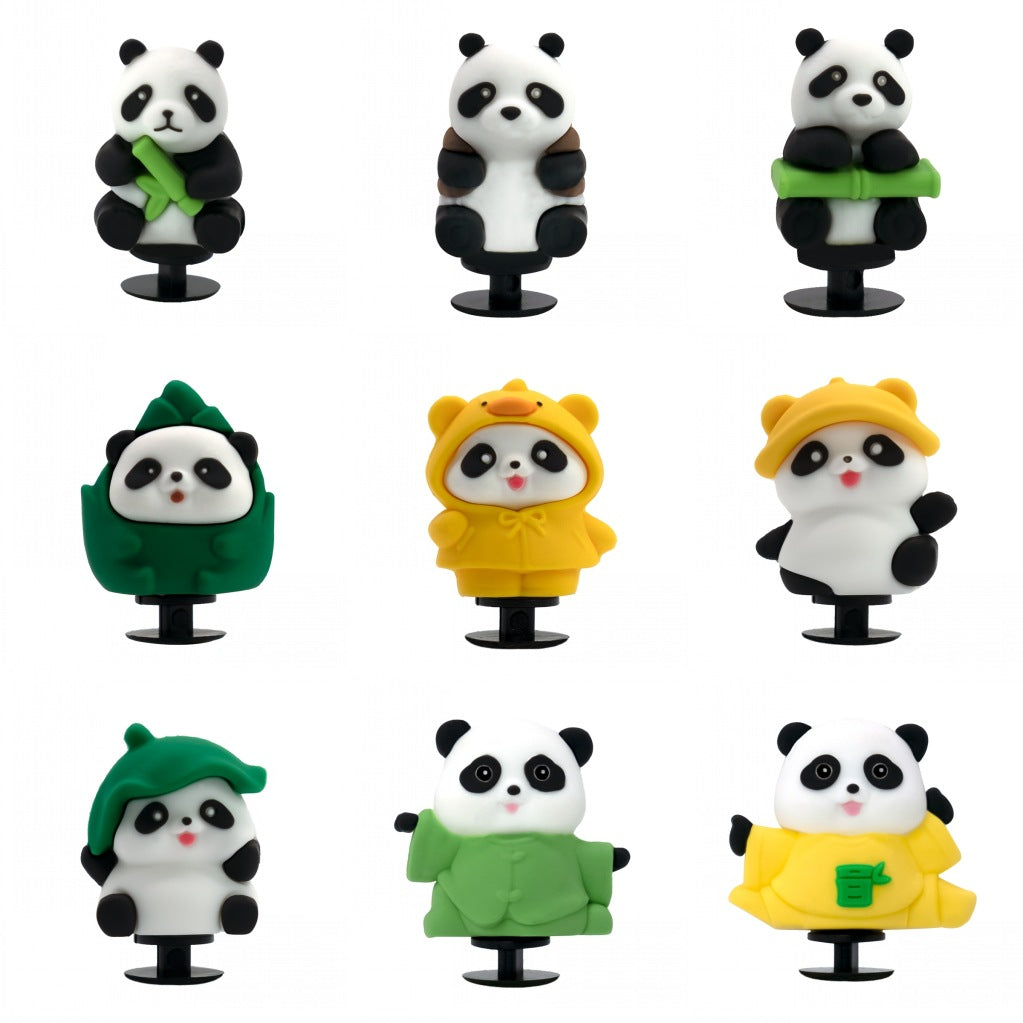 Wholesale 5pcs  Cartoon Animal Panda Garden 3D Crocs Decorative Accessories