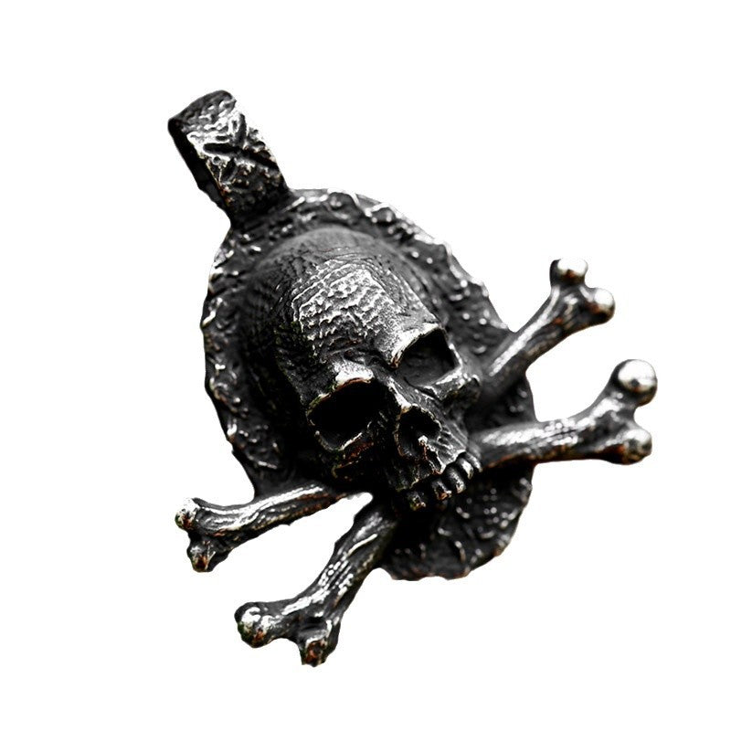 Wholesale National style titanium steel pendant retro skull pendant men' s jewelry