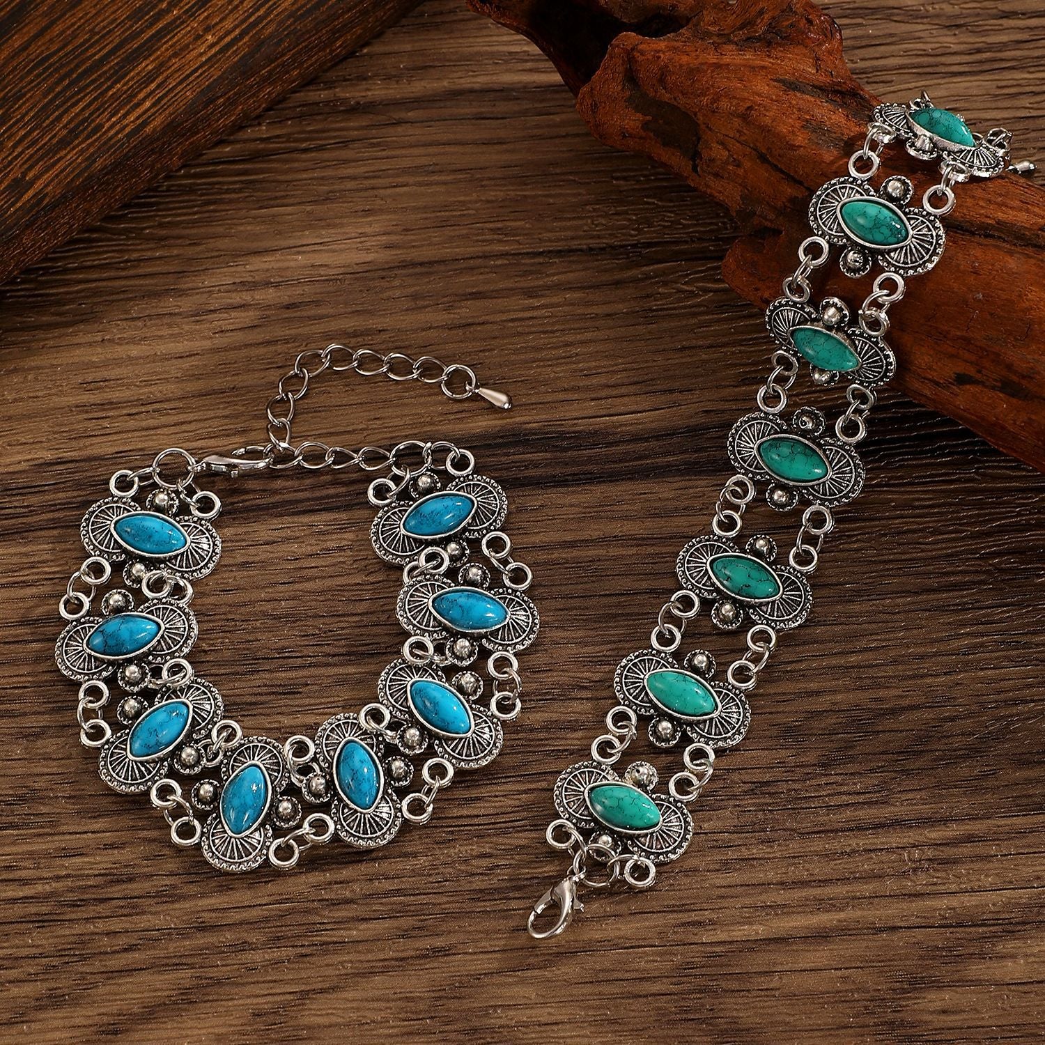 Wholesale Retro oval turquoise bracelet