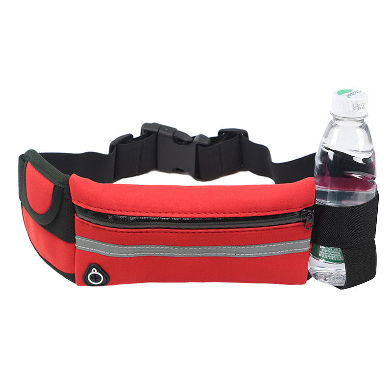Wholesale Silk screen printing outdoor sports waist bag mobile phone running belt multifunctional men and women invisible water bottle bag
