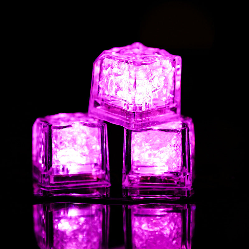 Wholesale Plastic Luminous Ice Cubes/colorful Touch Sensing Night Lights/LED Flashing Ice Cubes