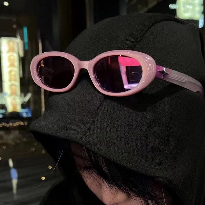 Gafas de sol de PC de marco pequeño ovalado por mayor estrella