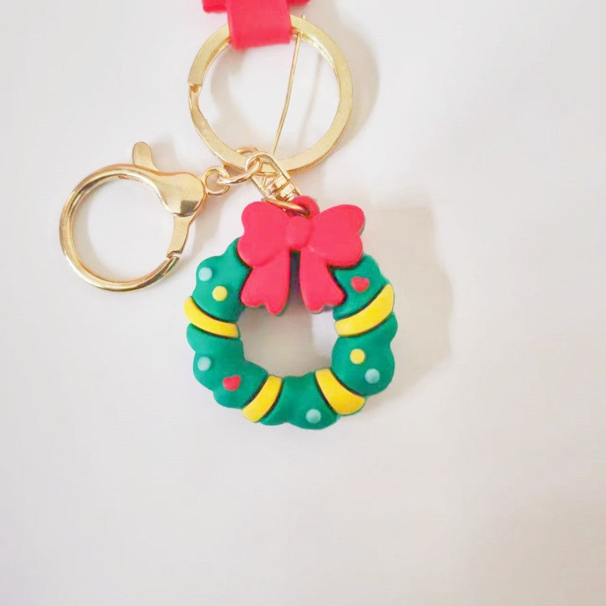 Wholesale Christmas Cartoon Soft Rubber Keychains