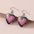 Wholesale Valentine's Day love Stainless steel Stainless steel glass heart-shaped ear hook Time Gem earrings