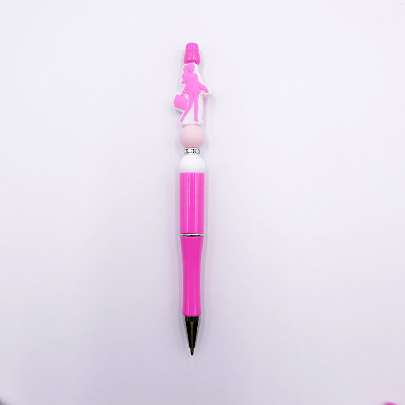 Wholesale Cartoon Christmas Tree Handmade Silicone Bead Pen Plastic Ball Point Pen
