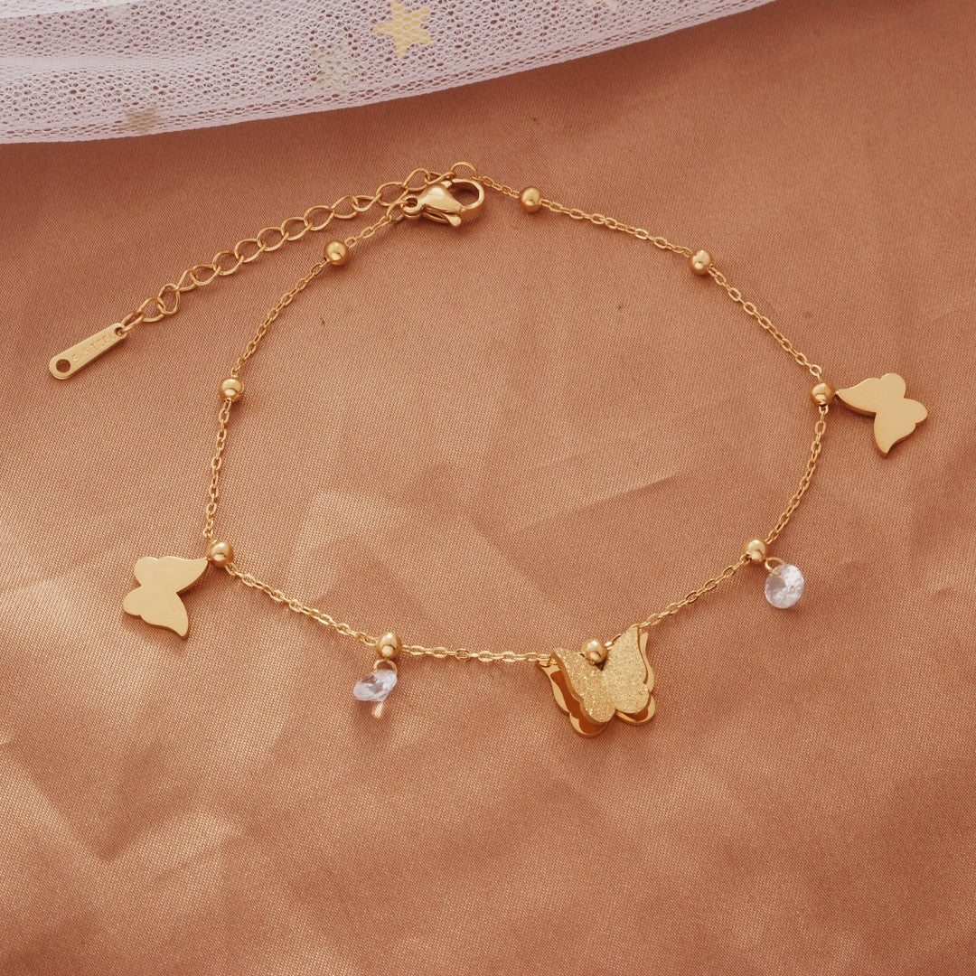 Wholesale Butterfly Titanium Steel Bracelet