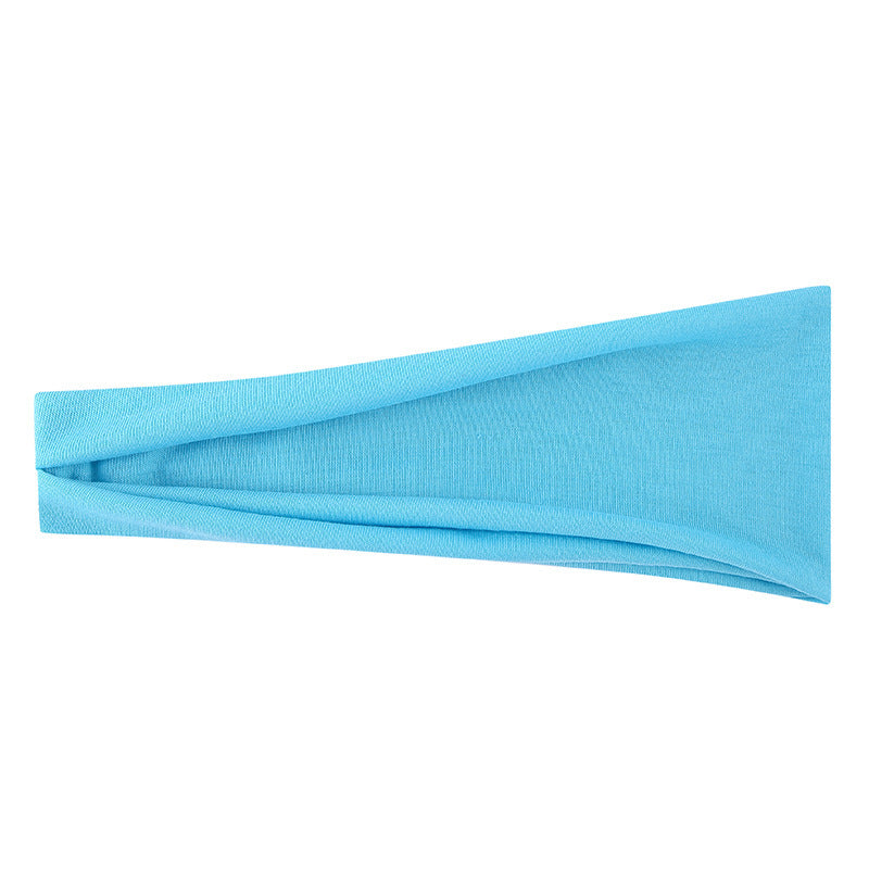 Wholesale Women's Solid Color Yoga Sports Fitness Running Sweat Absorbing Breathable Elastic Jumper Headband
