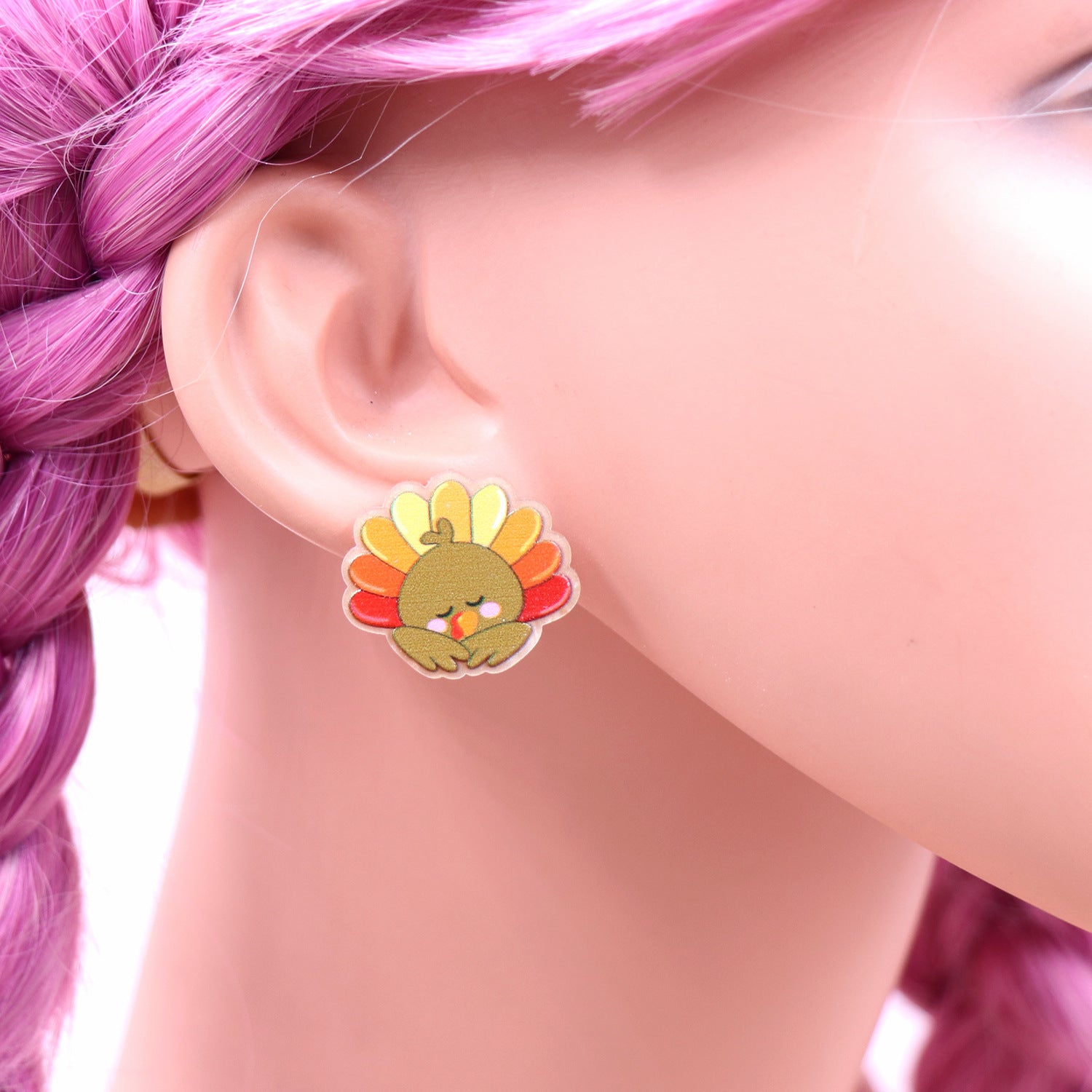 Wholesale Easter Gradual Turkey Acrylic Earrings