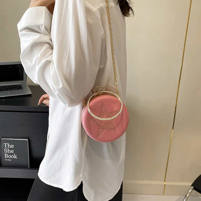 Wholesale PU Diamond Inlaid Willow Nail Small Round Bags