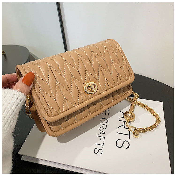 Wholesale Casual Fashion Chain Small Square Fashion Western Style Crossbody Solid Color Shoulder Bag
