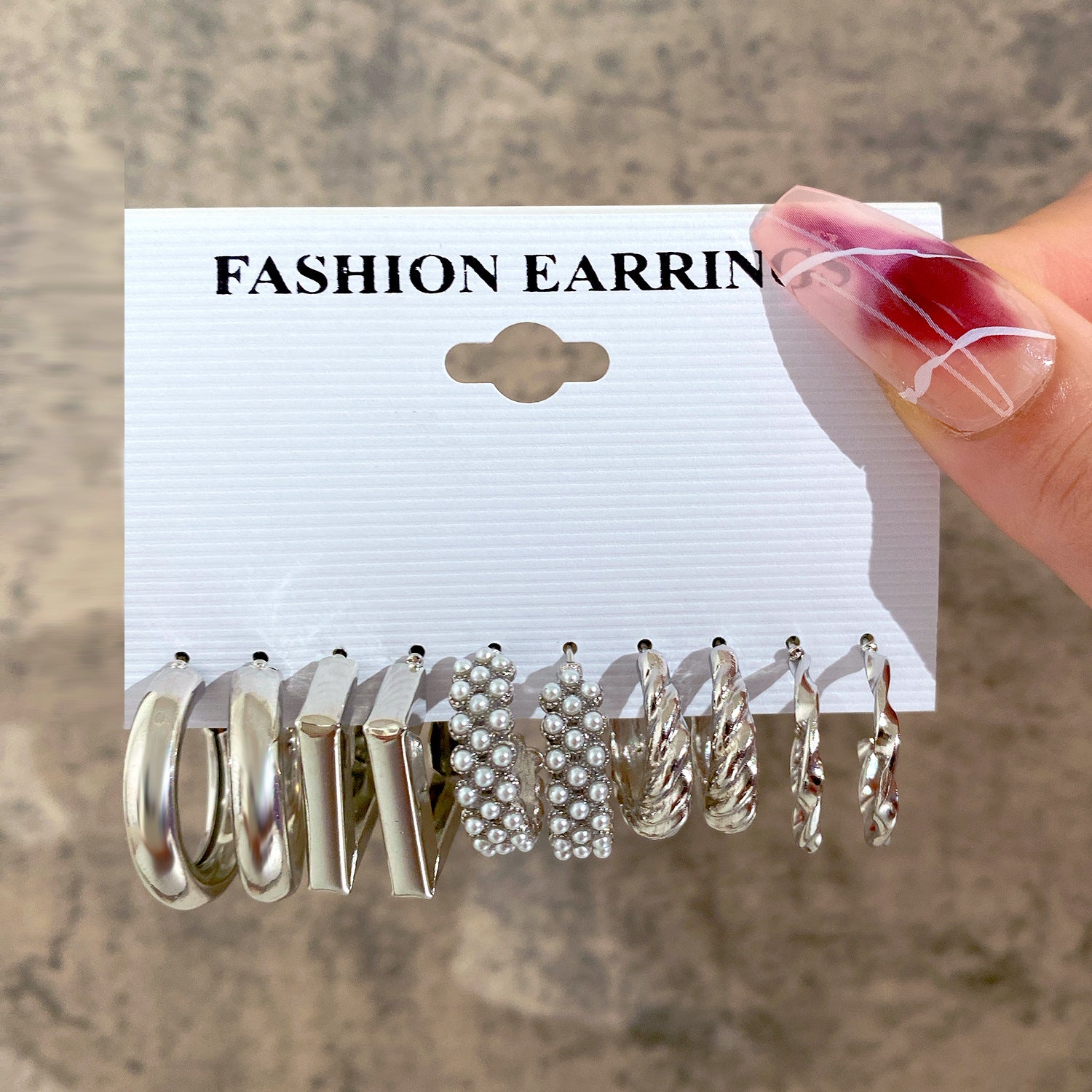 Wholesale Metal Hoop Square Geometric Earrings