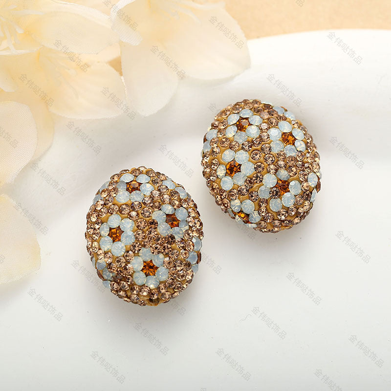 Wholesale 10pcs Plum Blossom Colorful Diamond Beads