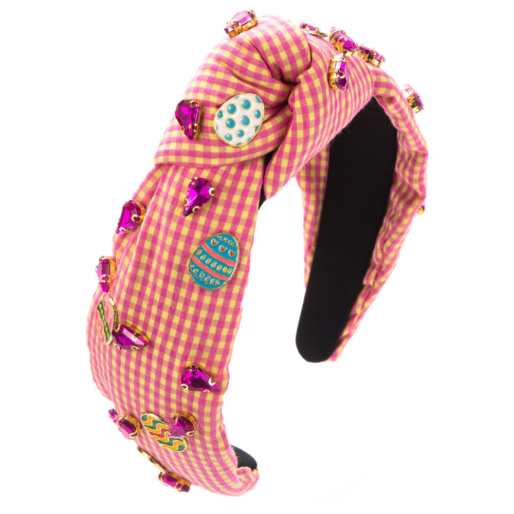 Wholesale Easter Fabric Hand-sewn Alloy Drip Oil Headband