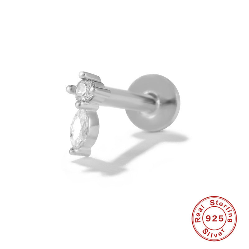 Wholesale S925 Sterling Silver Piercing Inner Thread Ear Piercing Ear Bone Nails