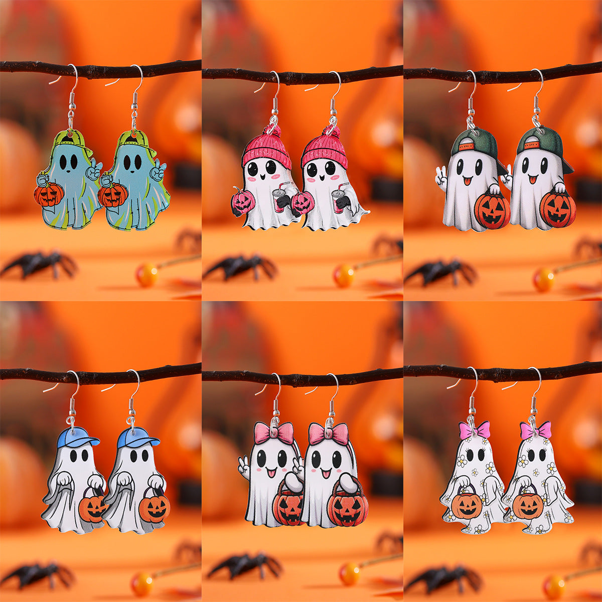 Wholesale  Acrylic Gothic Style Funny Pendant Earrings