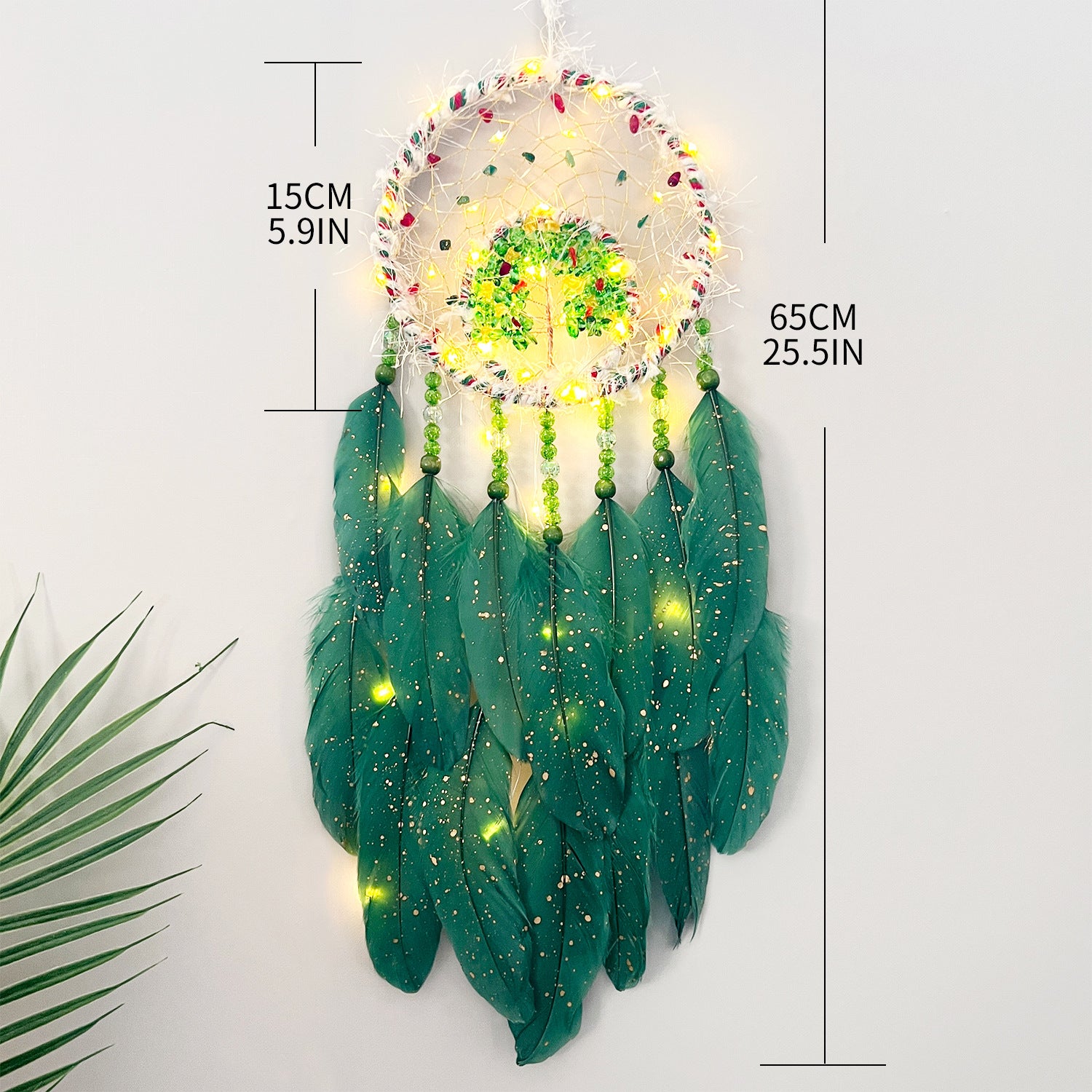 Wholesale Crystal Stone Tree of Life Feather Dream Catcher Pendant