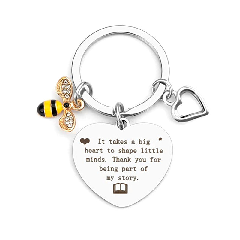 Wholesale Stainless Steel Bee Keychain