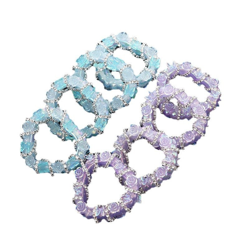 Wholesale 2PCS/Pack Full Diamond Heavy Industry Butterfly Flower Love Flower Ball diy Hand-made Trendy Play Beaded Mobile Phone Bag Bag Hanging Chain Accessories