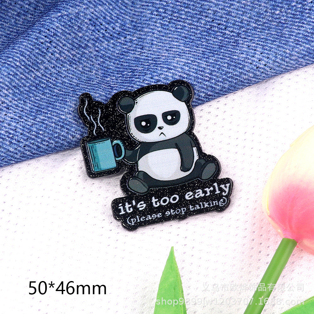 Wholesale 10pcs/ pack Cute Cartoon Character Animal Ornaments Acrylic Pins Cute DIY Accessories