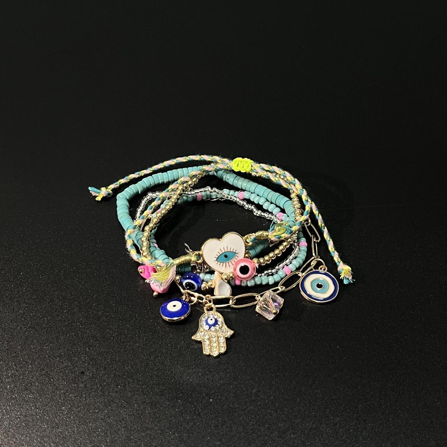Wholesale Many Stars Set of Six Fairy Tale World Beaded Bracelets
