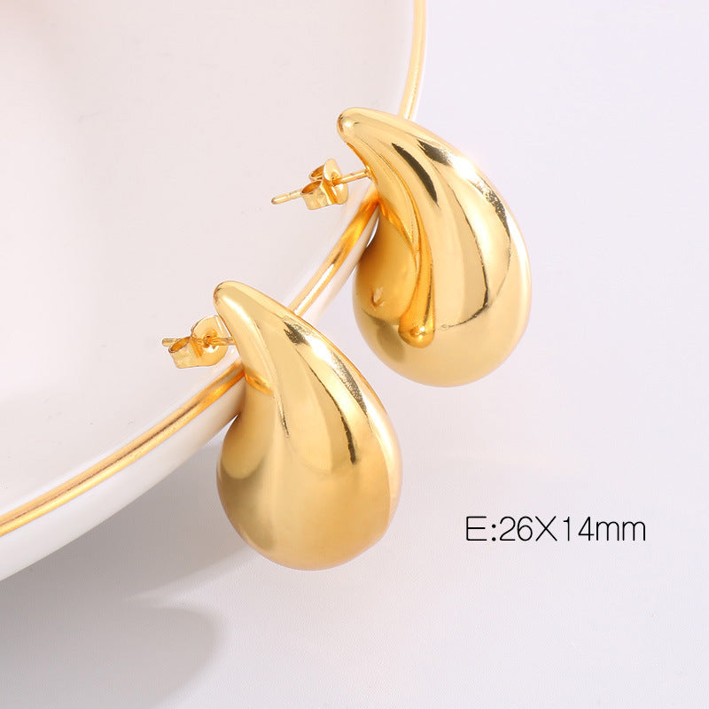 Wholesale Drop Geometric Versatile Gold Plated Earrings